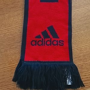Manchester United Scarf 58" Bright Red with Black letters.